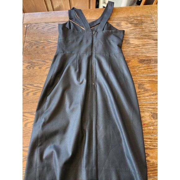 Black Halo Cocktail Sweetheart Cutout Little Black Dress sz 4 - Picture 4 of 4